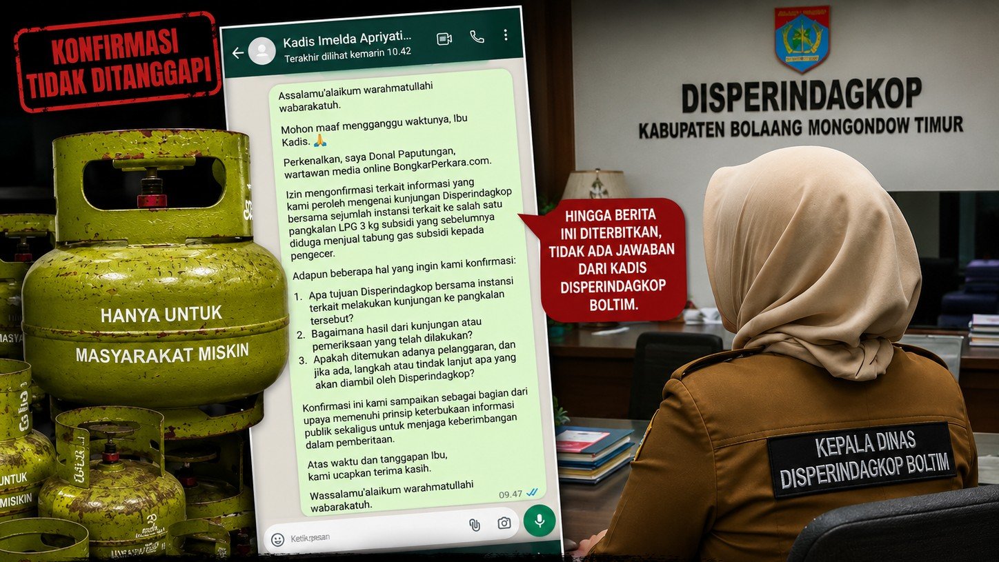 Disperindagkop Boltim Bungkam Soal Hasil Pemeriksaan Pangkalan LPG 3 Kg, Transparansi Pengawasan Dipertanyakan