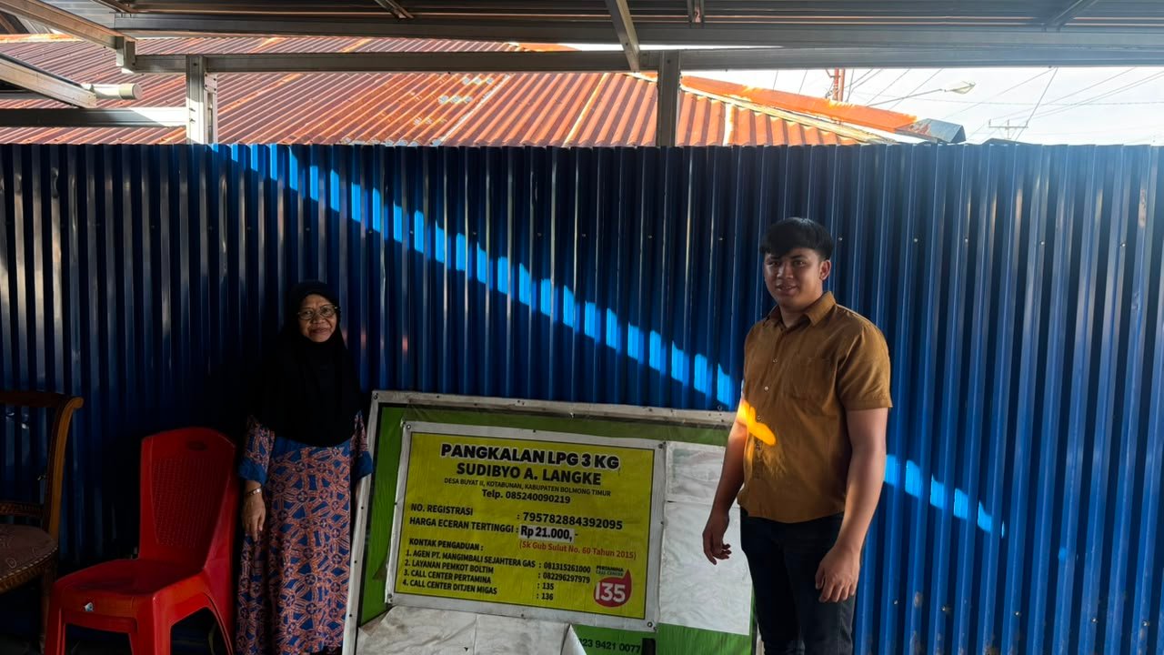 Polres Boltim lakukan pendataan pangkalan LPG 3 kg di Desa Buyat